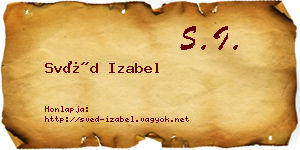 Svéd Izabel névjegykártya